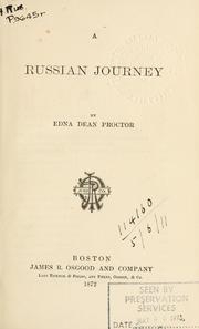 обложка книги Edna Adean Proctor  A Russia Jorney "Путешествие в Россию в 1867 году" Boston. James R. Osgood and Company. 1872